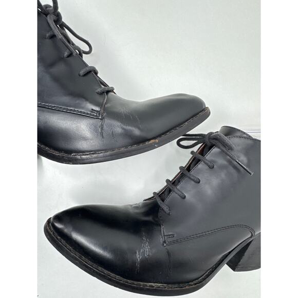Jeffrey Campbell Ibiza Maxwell Boxxy heeled leather lace up ankle boots  9 - Picture 12 of 12